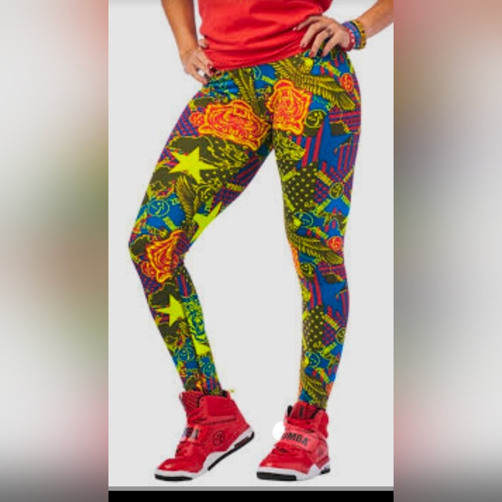 Zumba Fitness Colorful Graphic Leggings